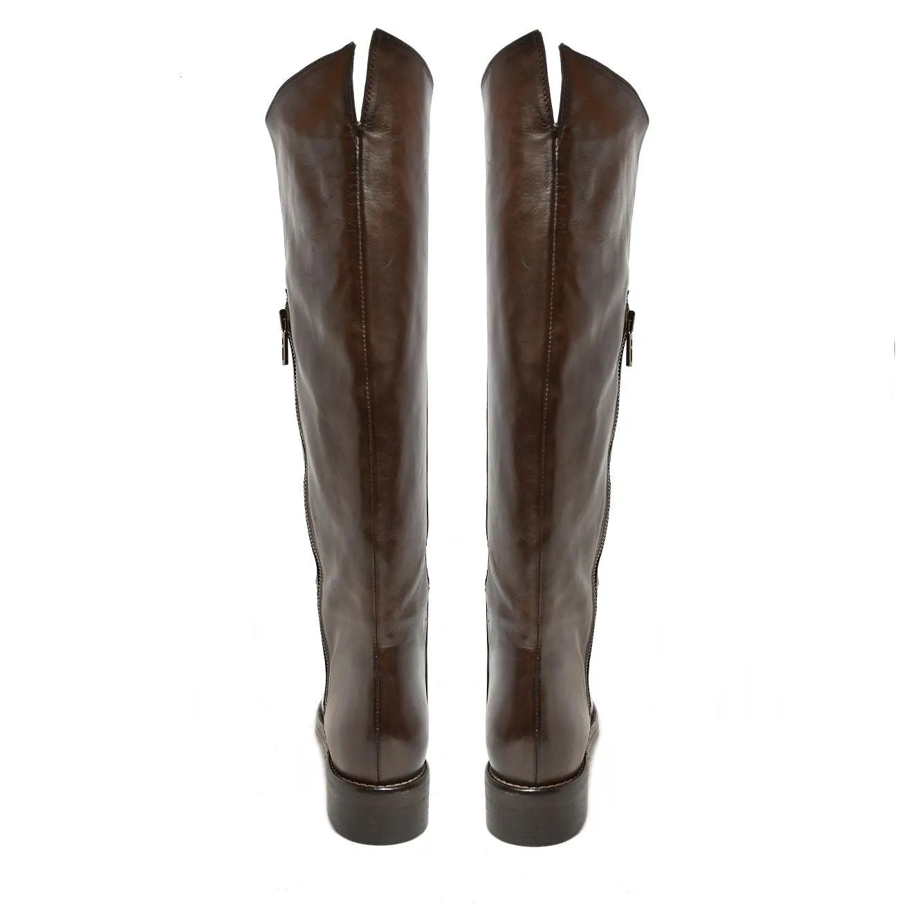 ALEX 01 - Contemporary Horse Boots Leather MOKA