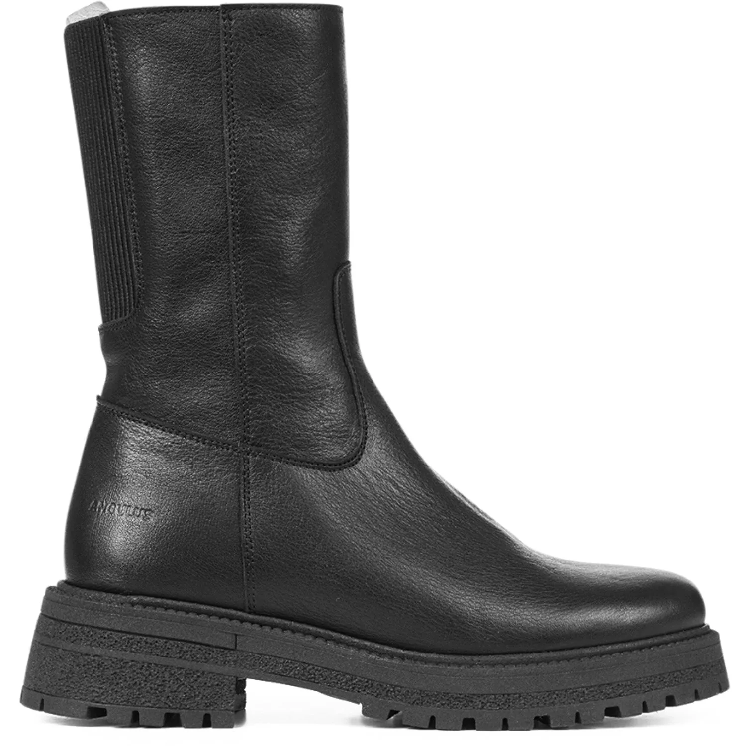 Angulus Black/Black Mid-Cut Boot with Elastic and Zipper