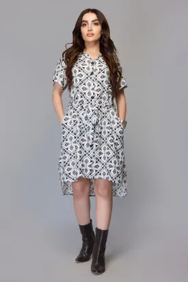 Artful Print Dress