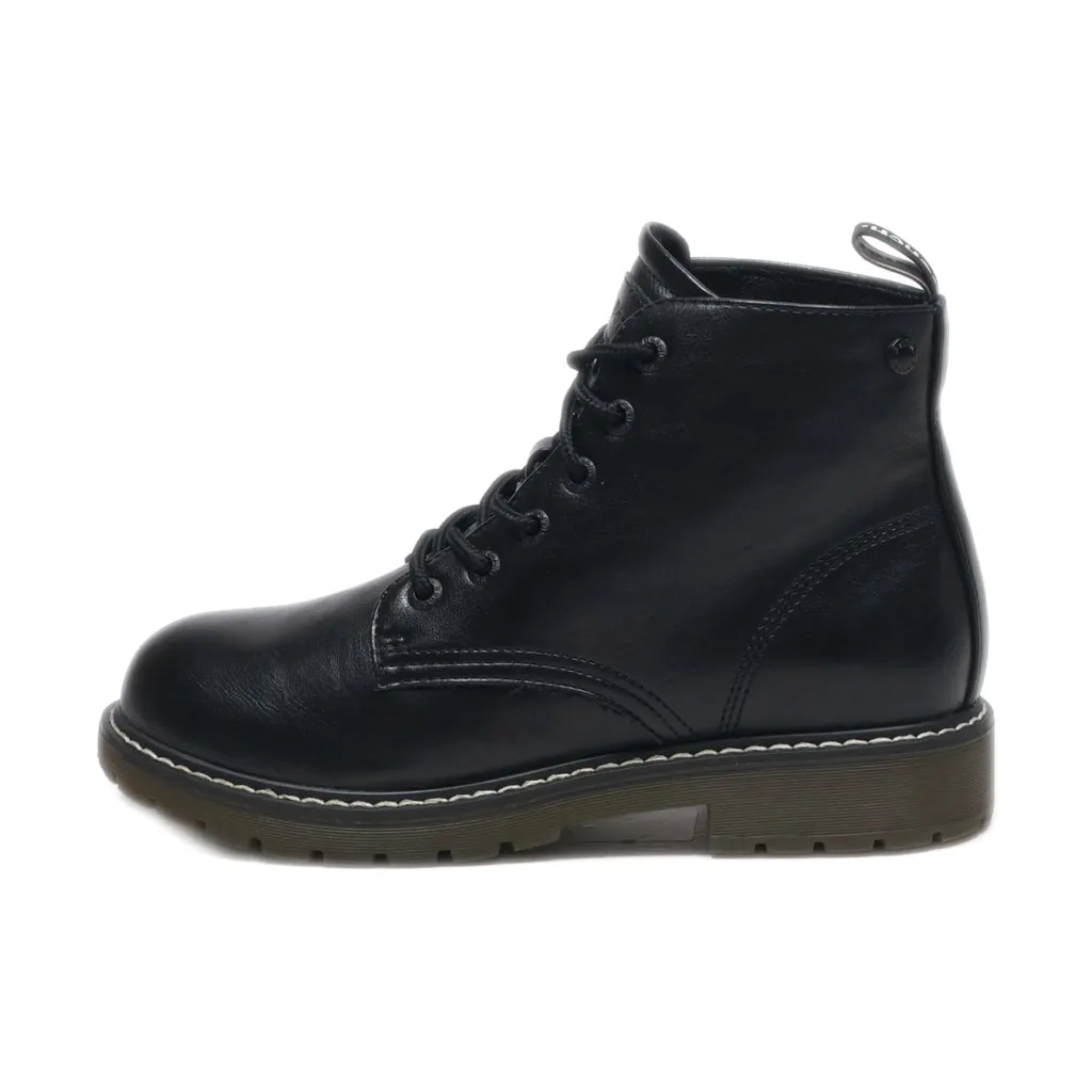 Bench. Ankle Boots Leather Black Colour For Women