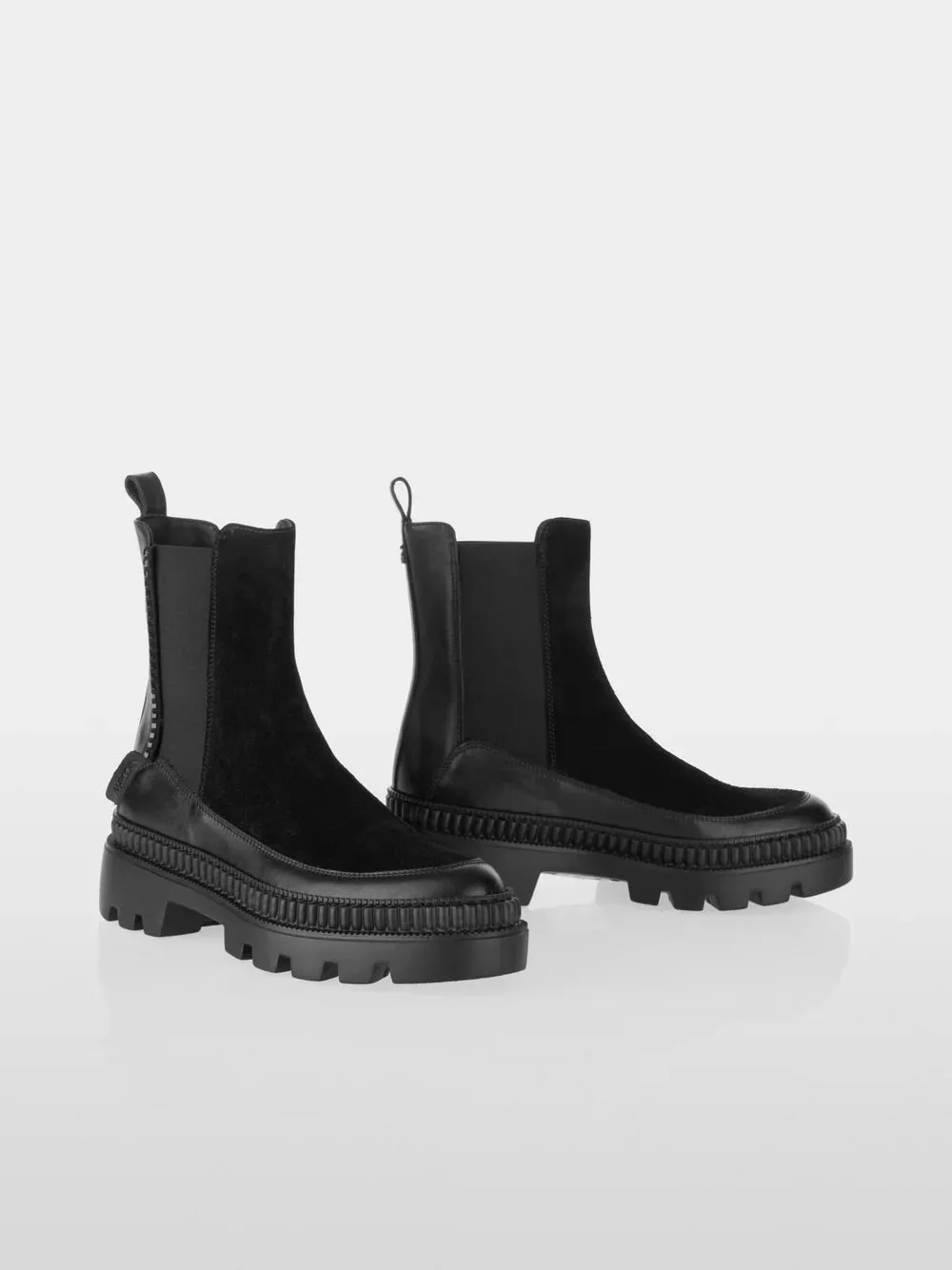 Black Chelsea Boots With Stud Detail