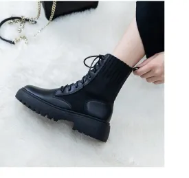 Boots - Women Elastic Sock Boots- Lauren - High Top Boots