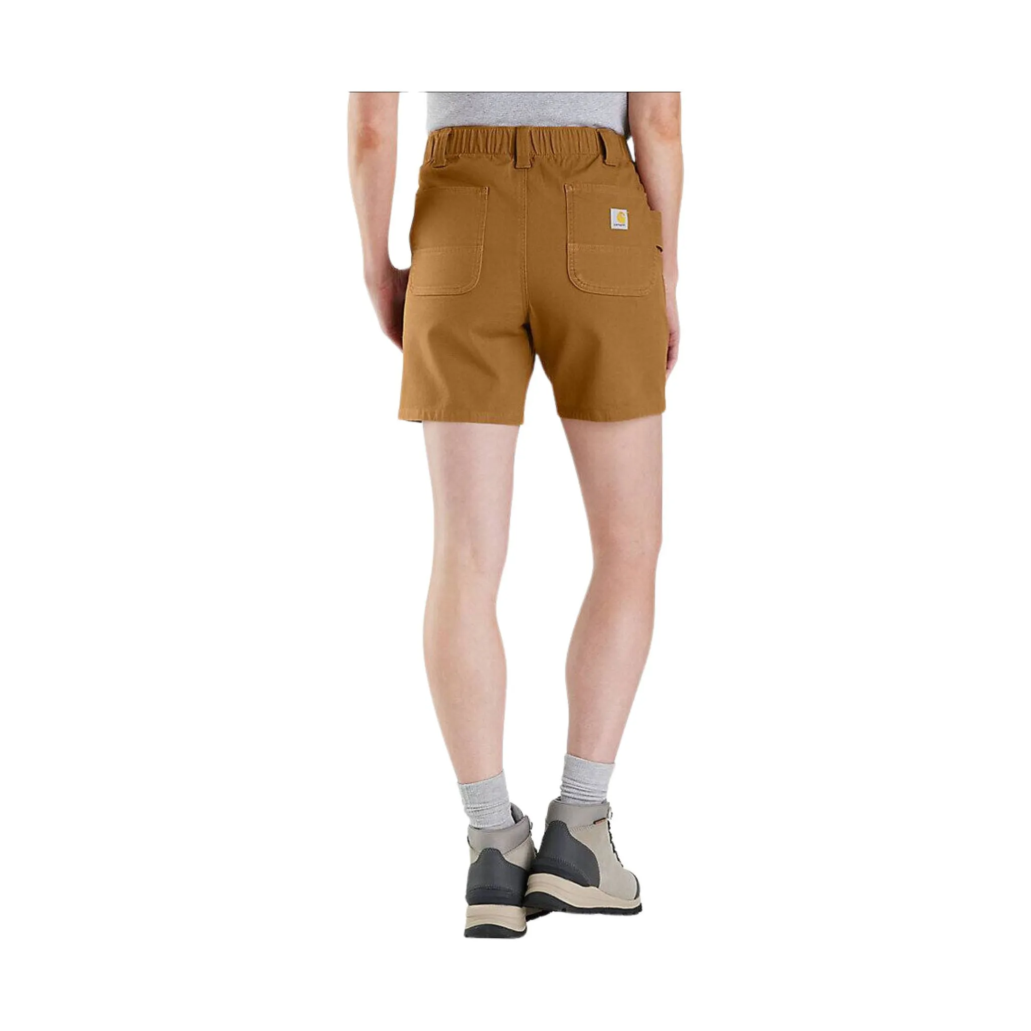 Carhartt Women's Rugged Flex Relaxed Canvas Work Short - Brown