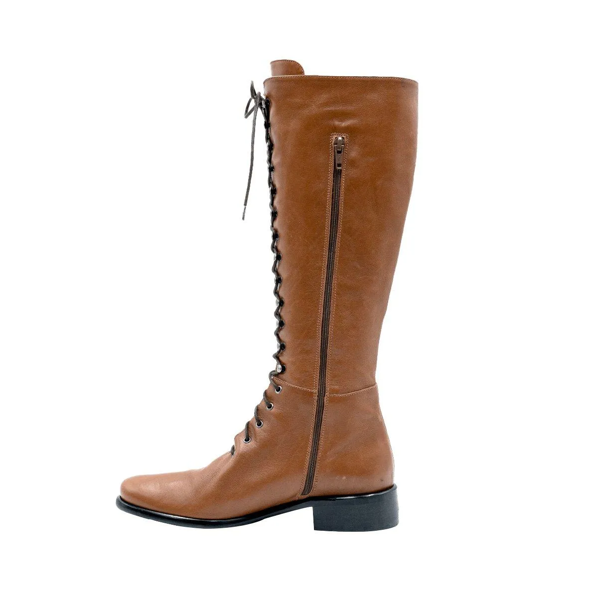 Carriere High Boots Leather Brown Colour For Women