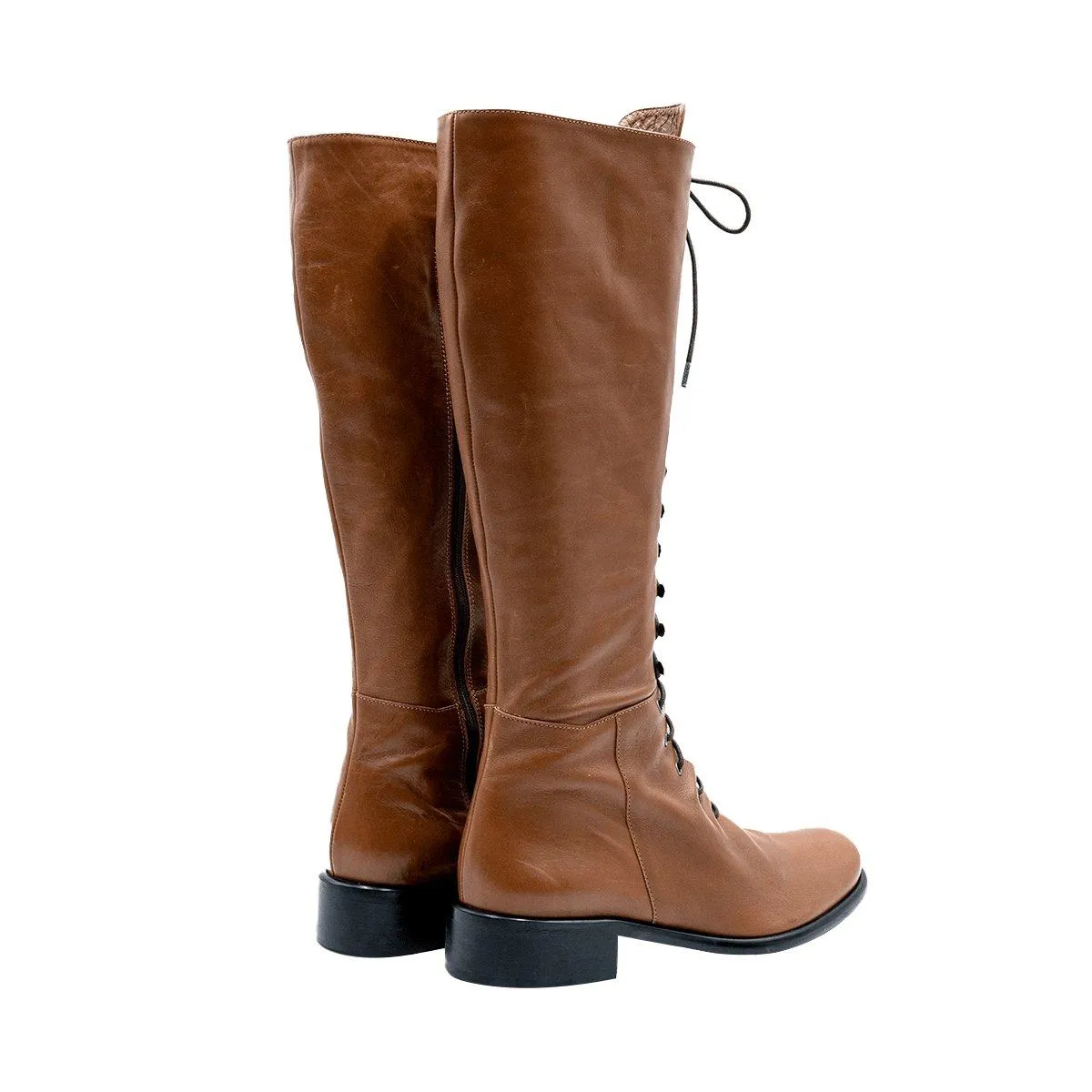 Carriere High Boots Leather Brown Colour For Women