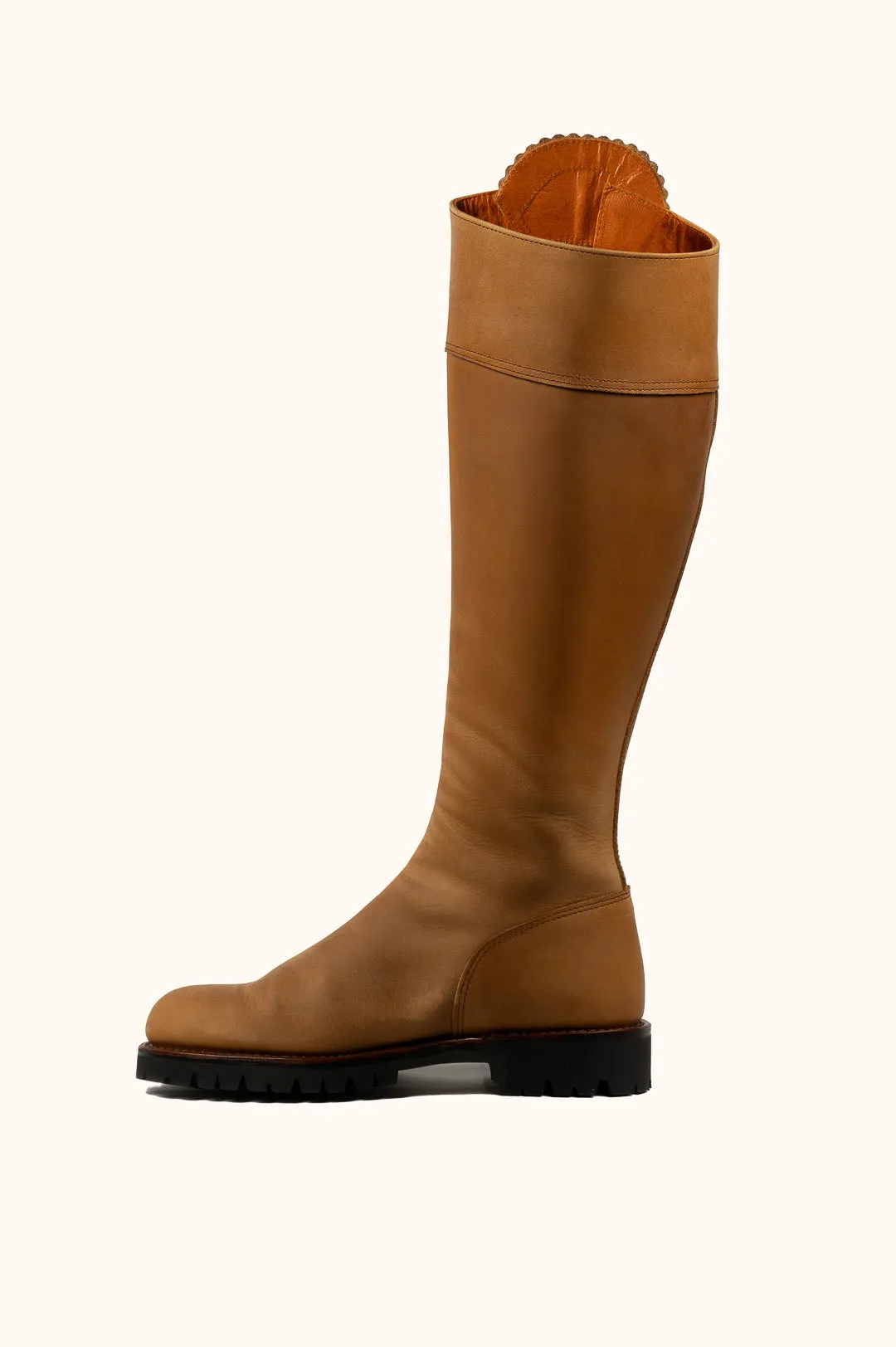 Cascada Full Calf Waterproof Boot Tread Sole - Tan