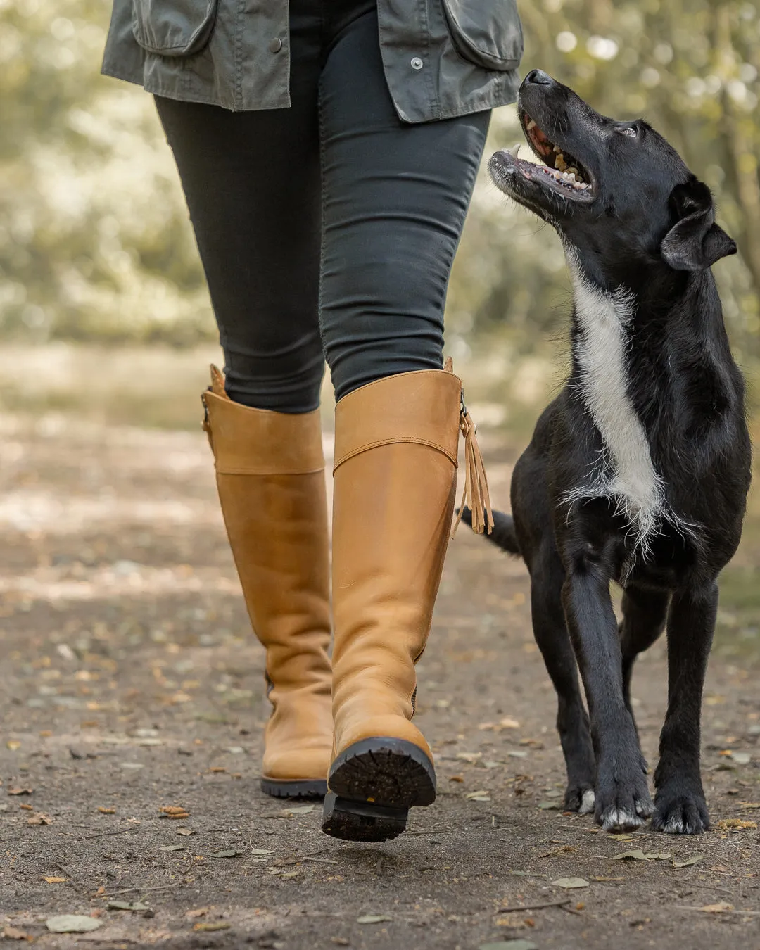 Cascada Full Calf Waterproof Boot Tread Sole - Tan