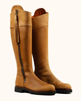 Cascada Full Calf Waterproof Boot Tread Sole - Tan