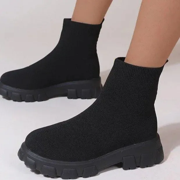 Chunky Sole Sock Boots