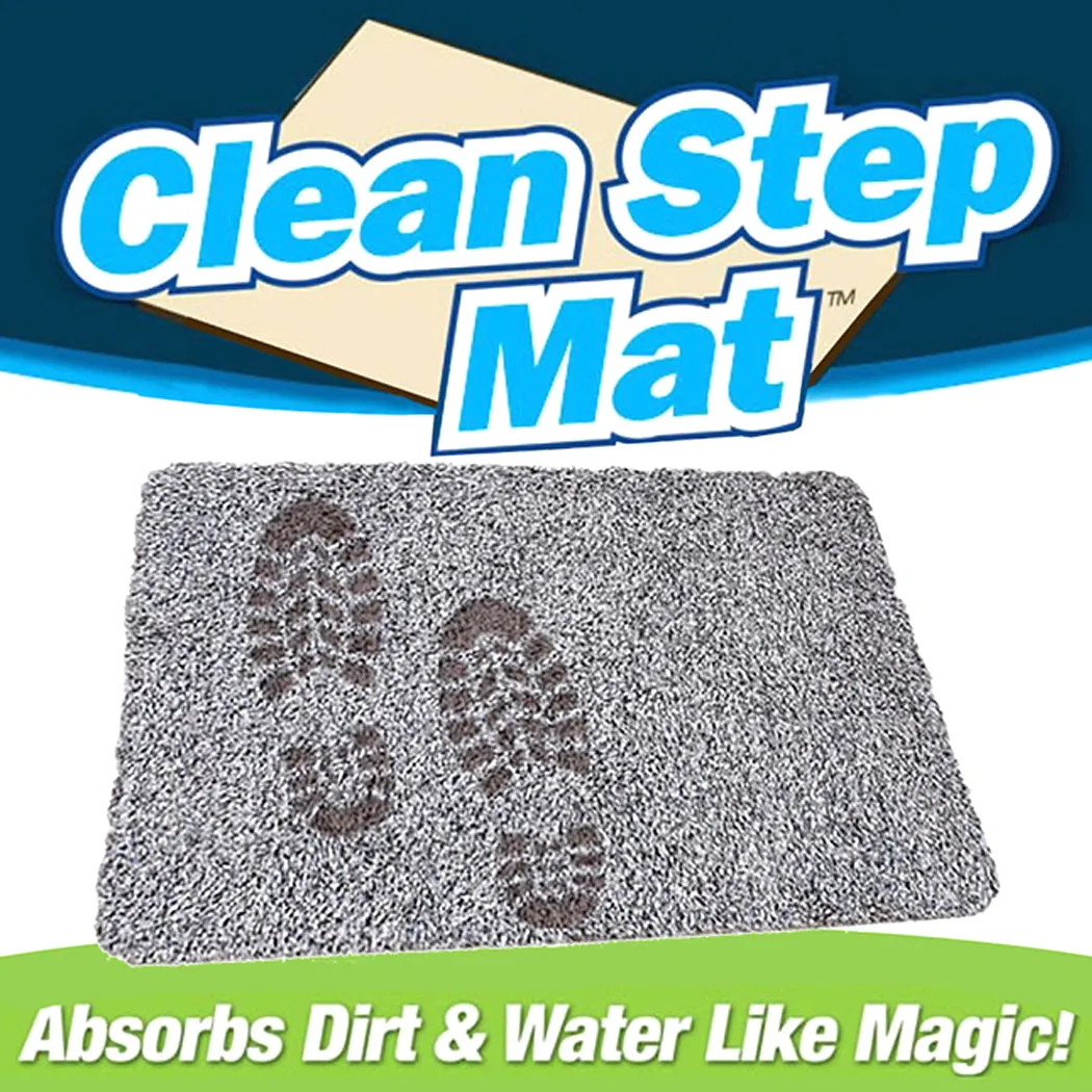 Clean Step Mat Doormat - Gray (18" x 28")