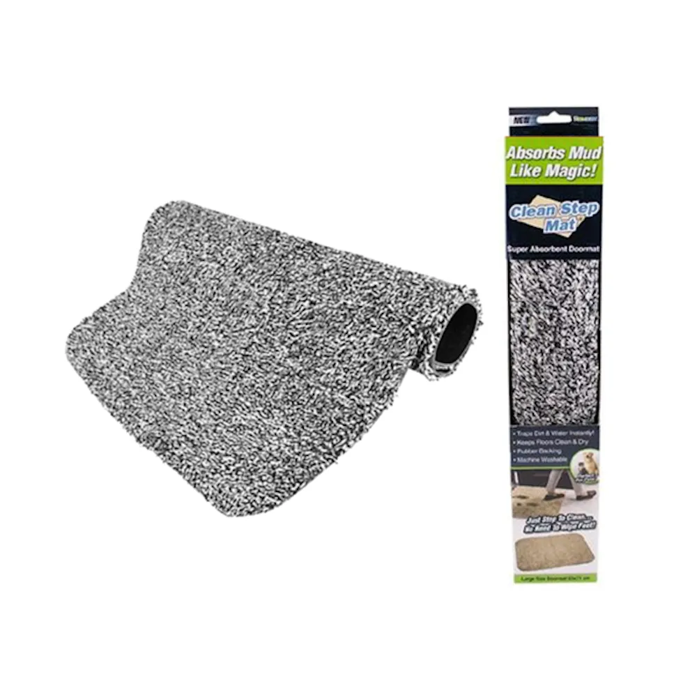 Clean Step Mat Doormat - Gray (18" x 28")