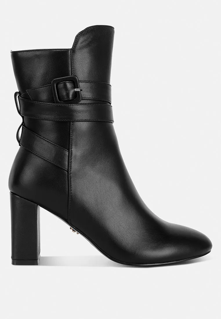 Cobra Buckle Strap Embellished Boots