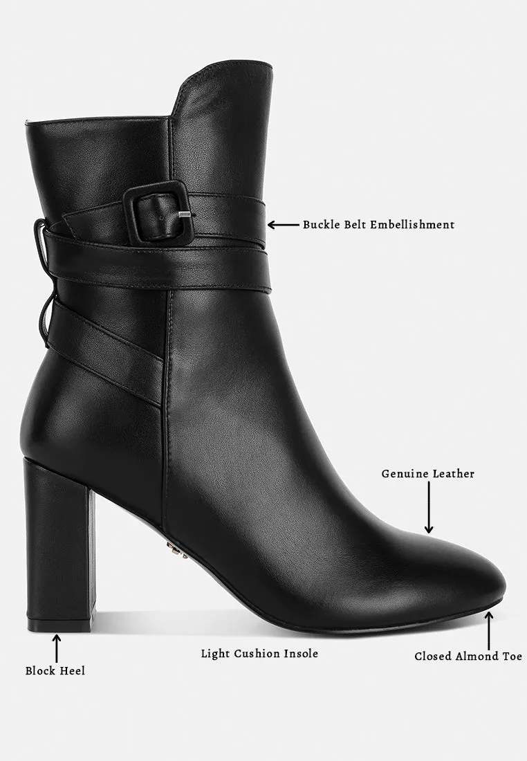 Cobra Buckle Strap Embellished Boots