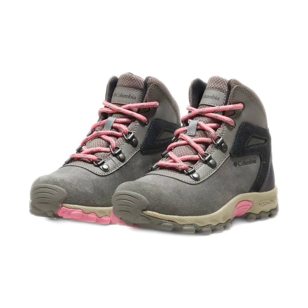 Columbia Ankle Boots Leather Grey Colour For Kids