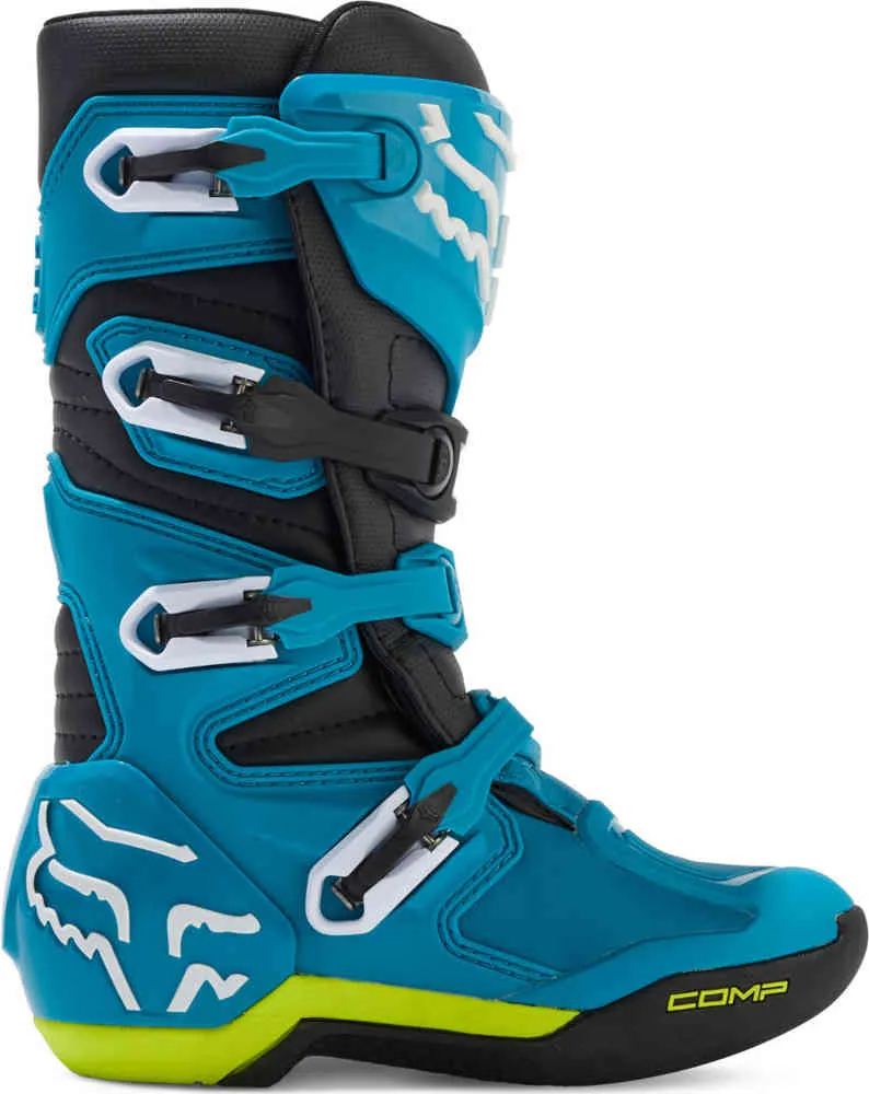 Comp 2023 FOX Youth Motocross Boots, Blue-Black