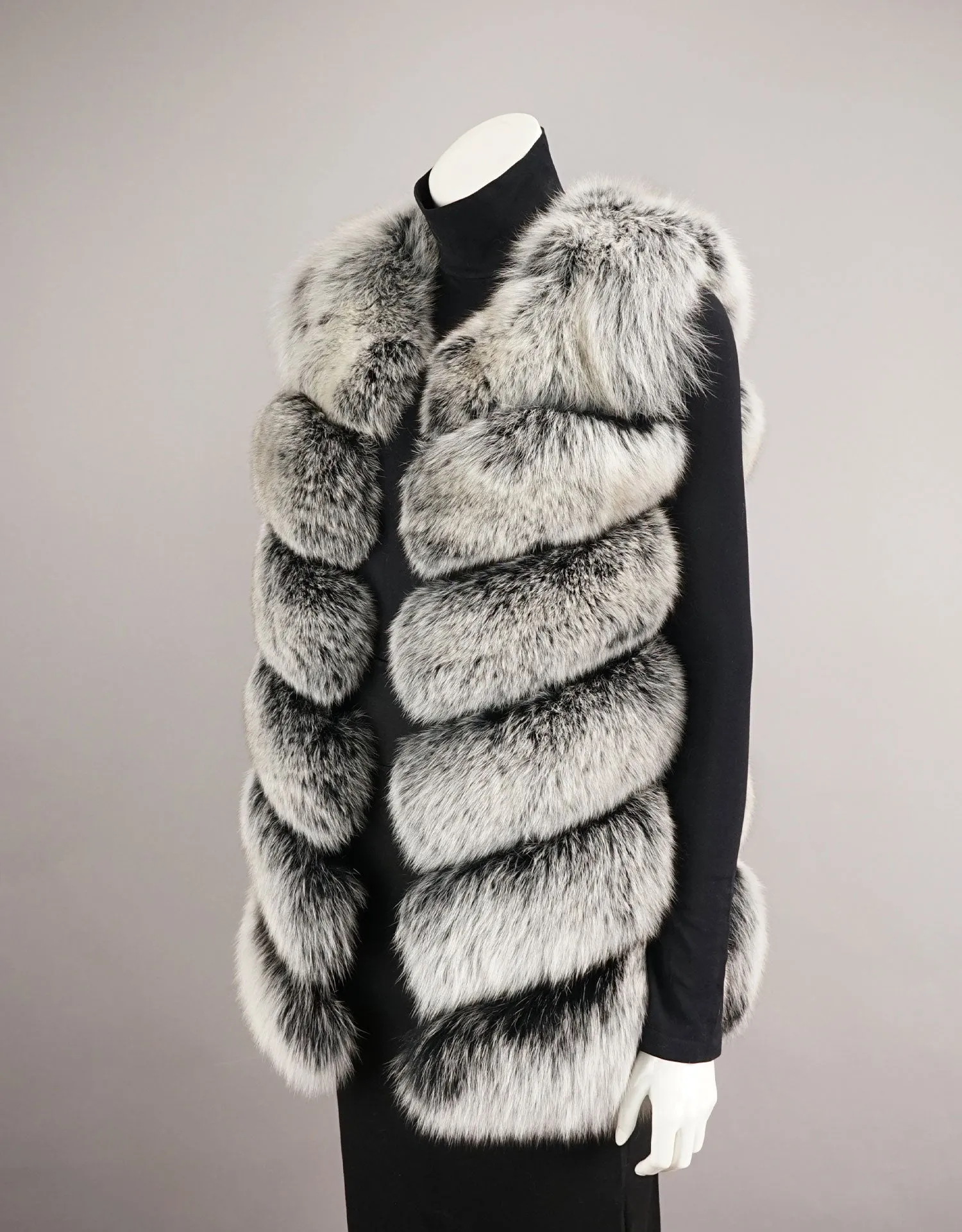 Fashion Fox Vest- Black Snow