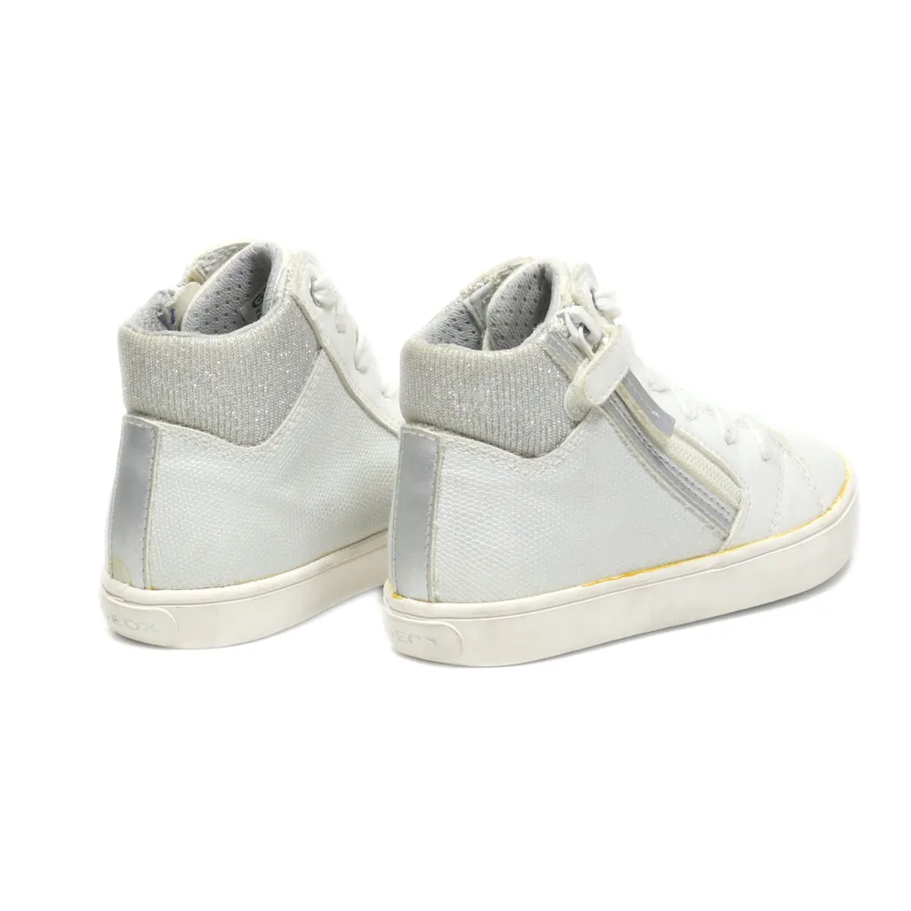 Geox Ankle Boots Leather White Colour For Kids