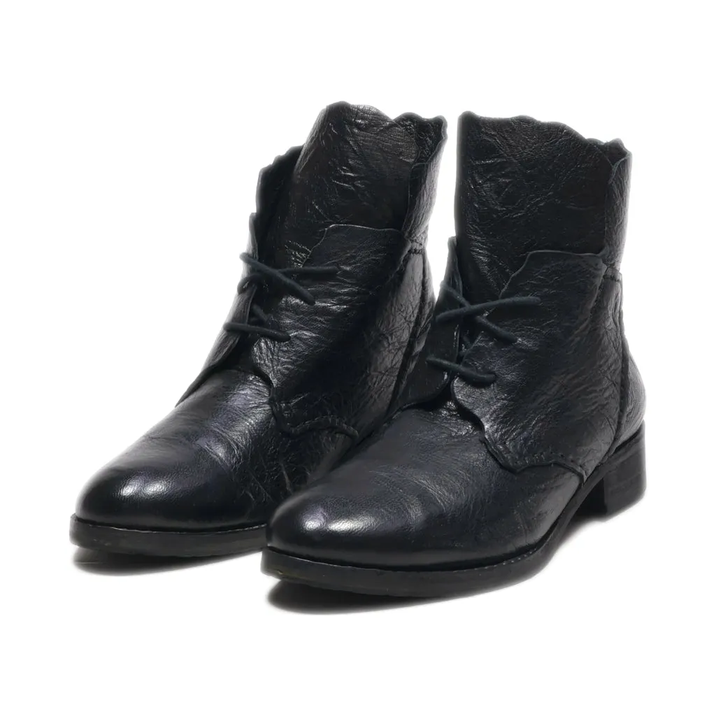 Gero Ankle Boots Leather Black Colour For Women