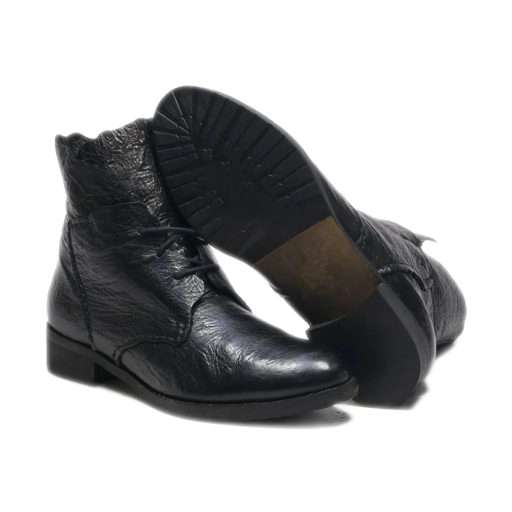 Gero Ankle Boots Leather Black Colour For Women