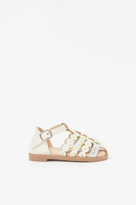 Girls White Fisherman Sandal