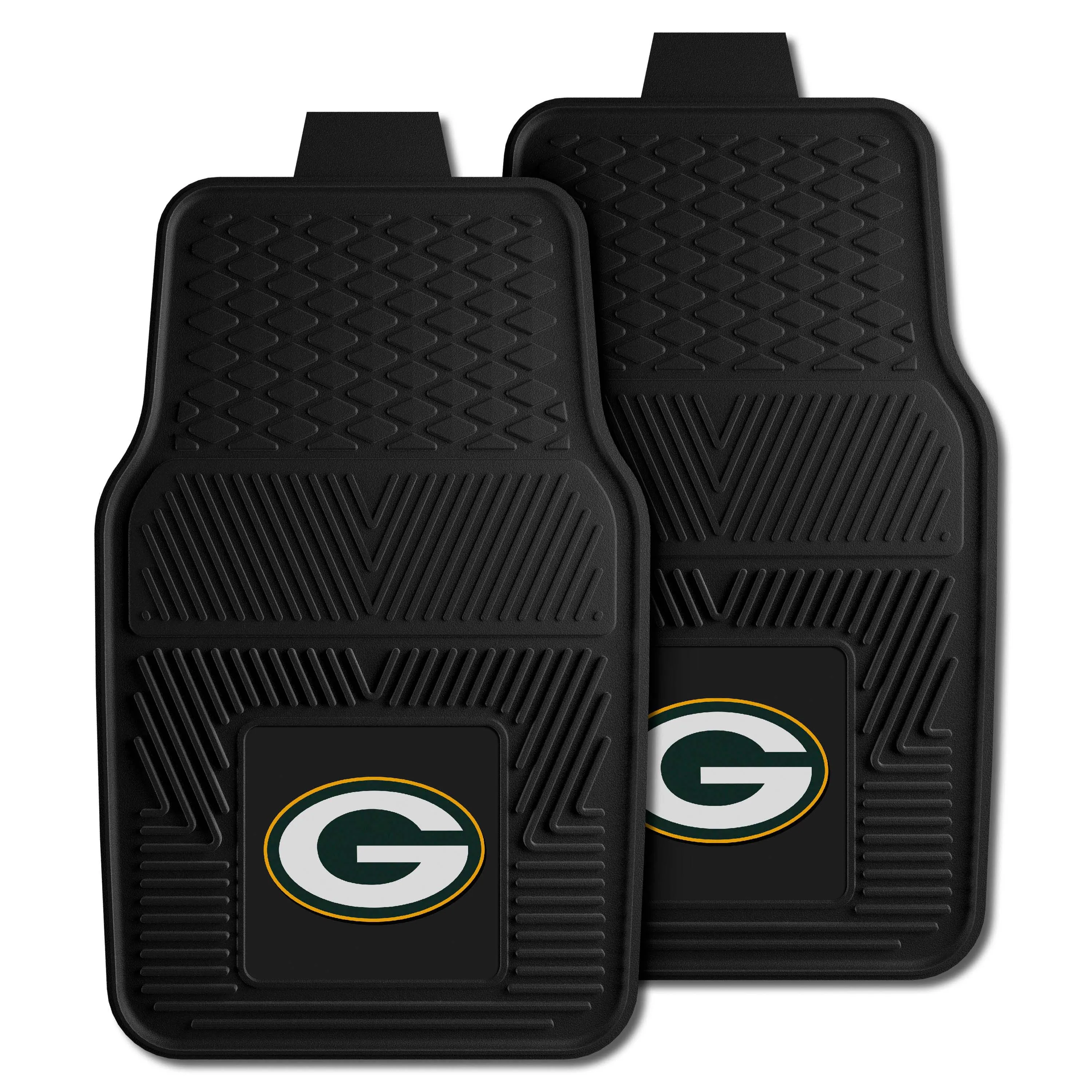 Green Bay Packers Heavy Duty Car Mat Set - 2 Pieces