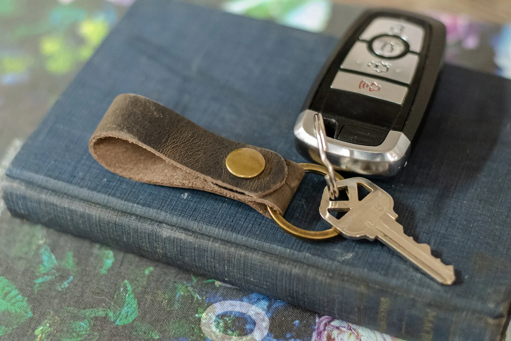 Handmade Leather Key Ring | Keychain | Ready to ship | Multiple colors