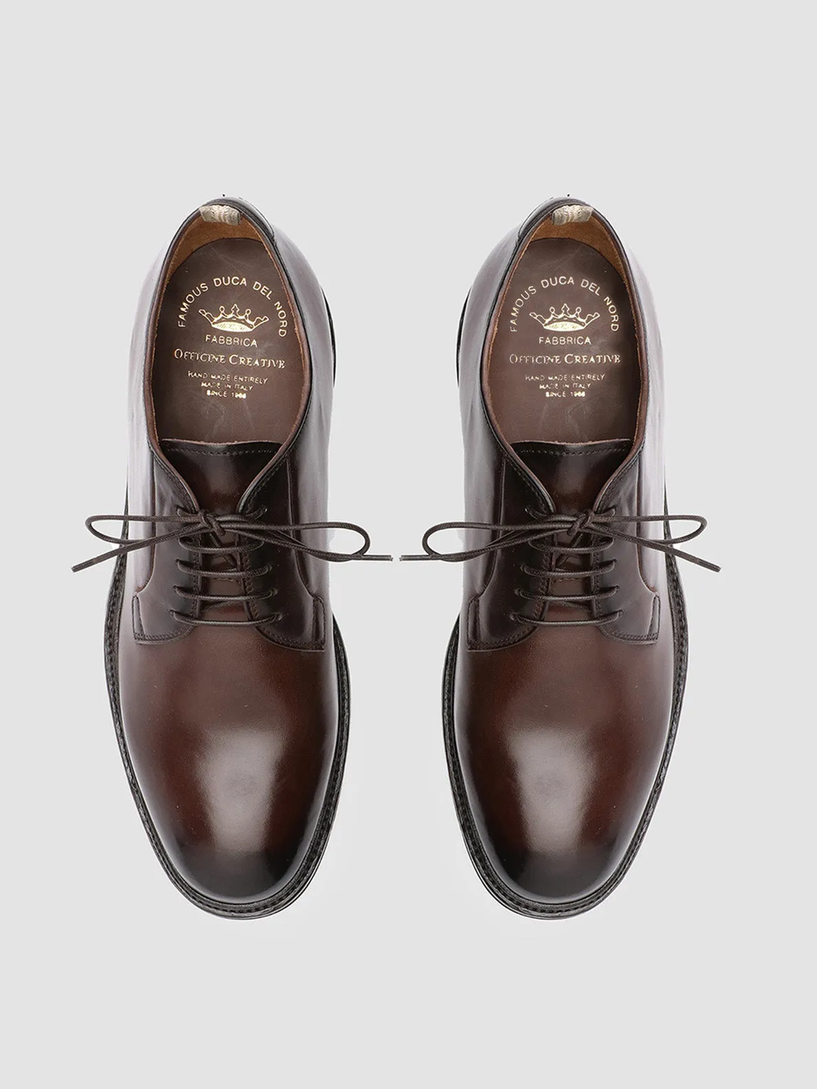 HOPKINS 003 - Brown Leather Derby Shoes