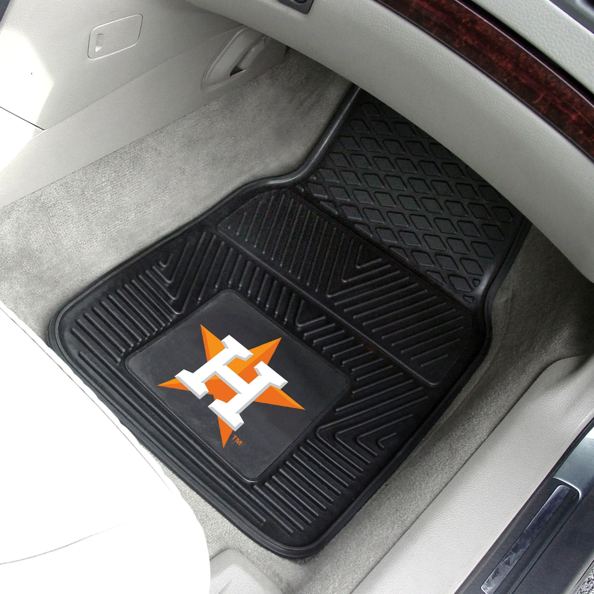 Houston Astros Heavy Duty Car Mat Set - 2 Pieces