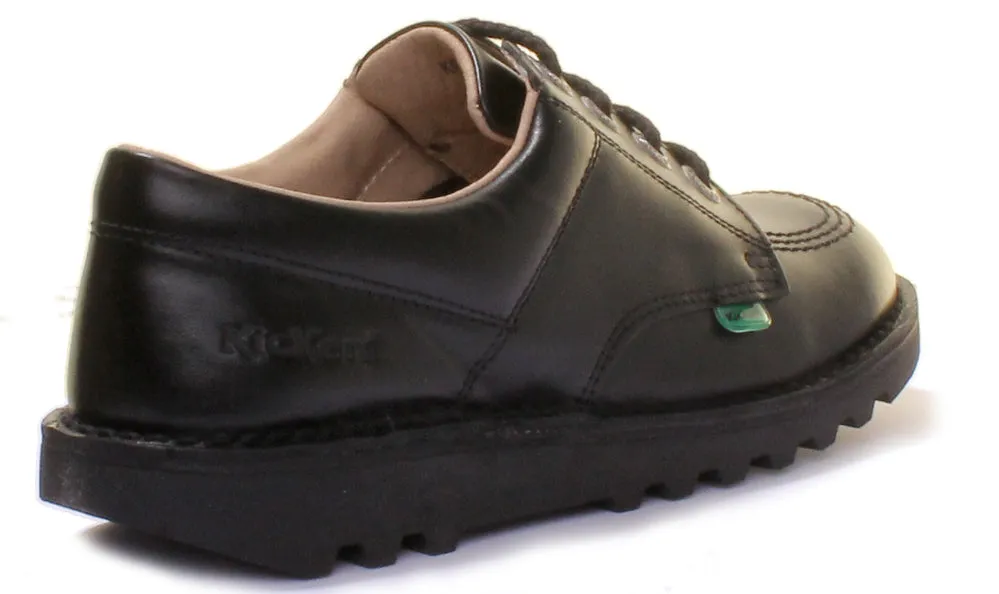 Kickers Kick Lo Youth In Black in Teen UK Size 3 - 6