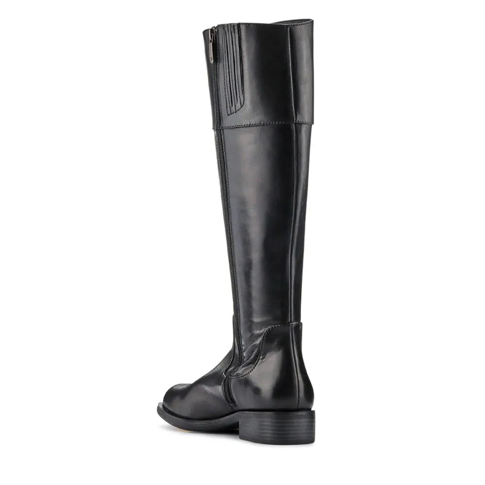 Leather Block-Heeled Long Boots - BEDEN40502 / 327 477