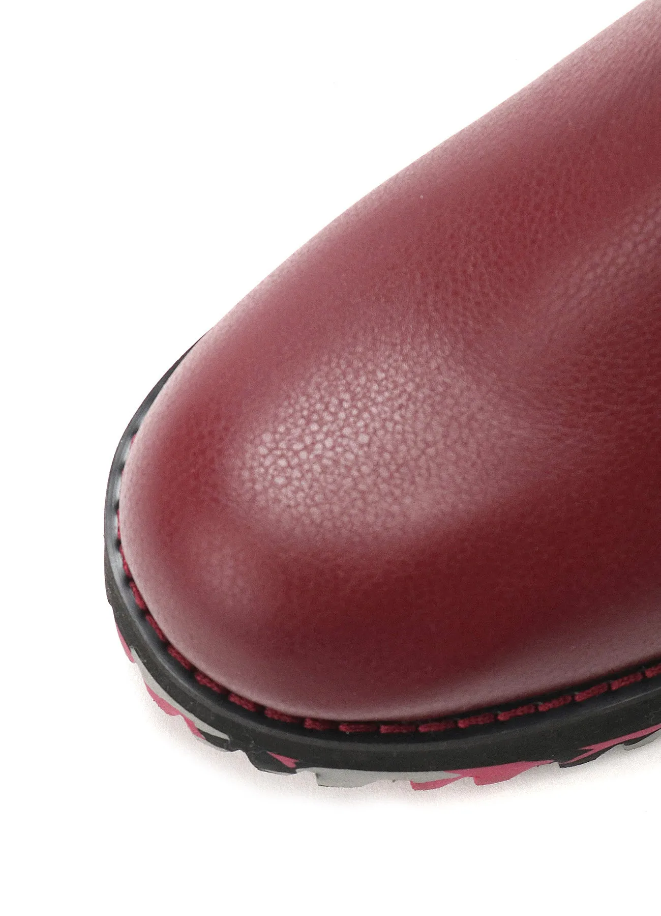 Light Shrink Leather Back Tongue 4Hole Boots