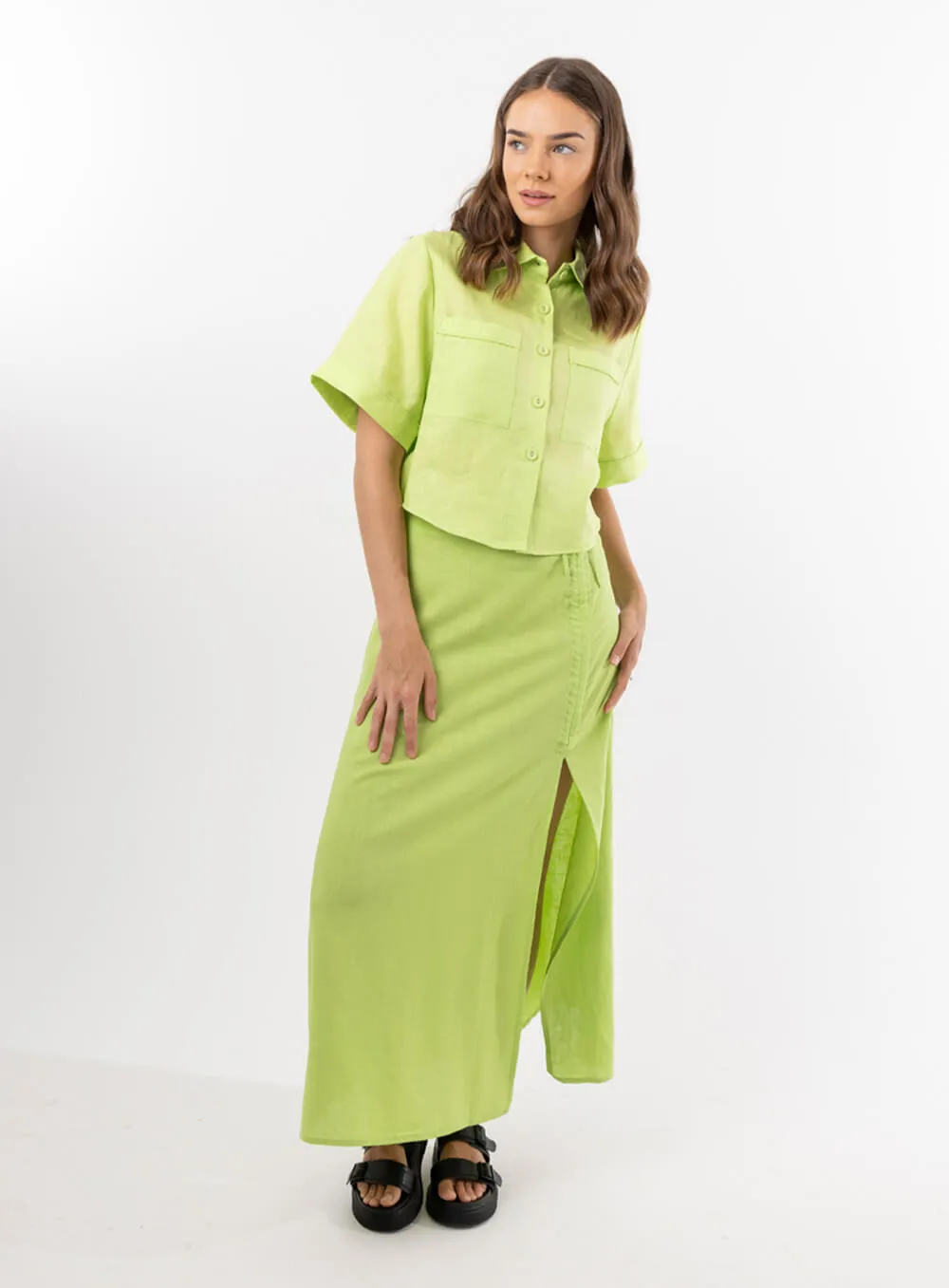 Lily Skirt-LIME