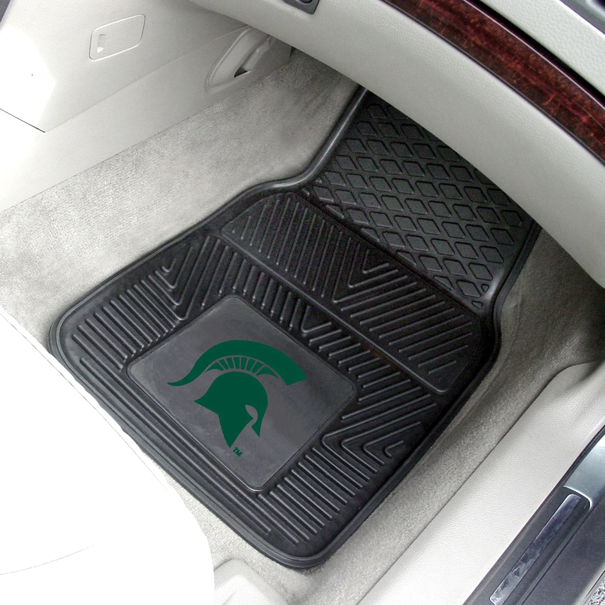 Michigan State Spartans Heavy Duty Car Mat Set - 2 Pieces