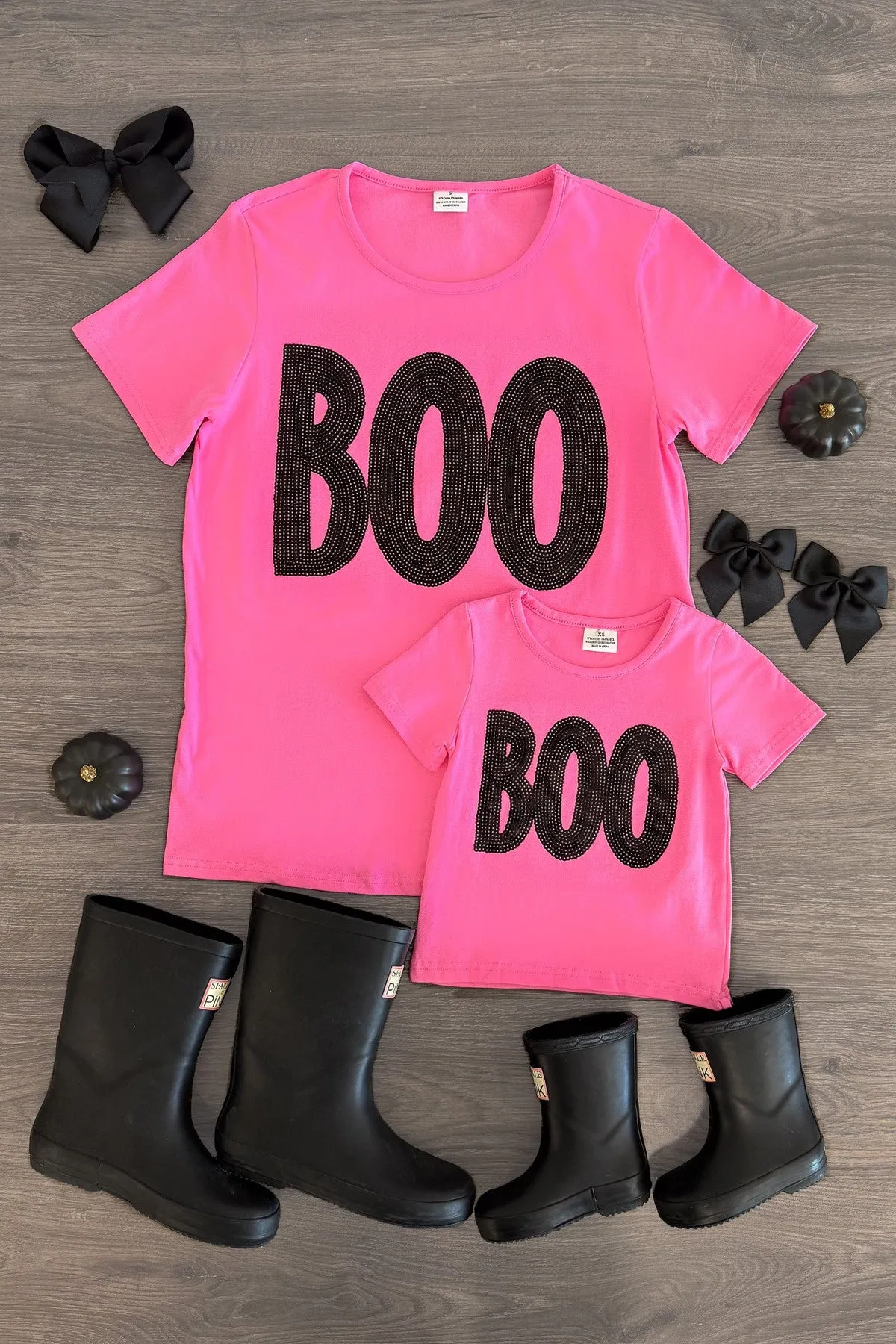 Mom & Me - "Boo" Pink Sequin Top