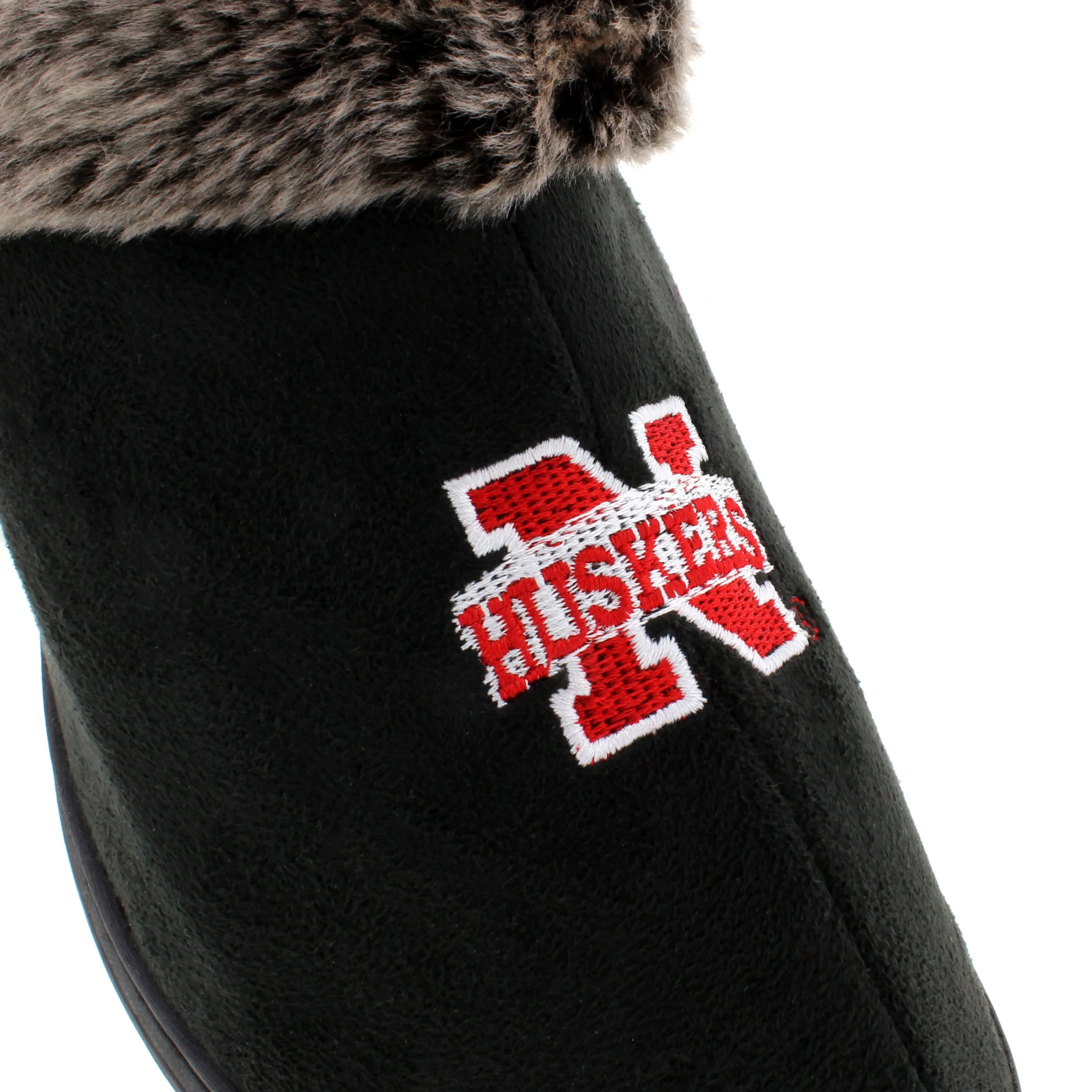 Nebraska Cornhuskers Faux Sheepskin Furry Top Slipper