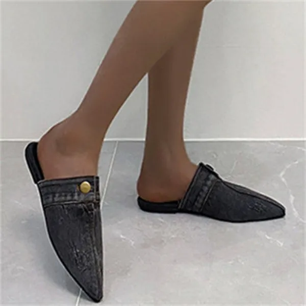 Purpdrank - Black Fashion Casual Patchwork Pointed Comfortable Shoes