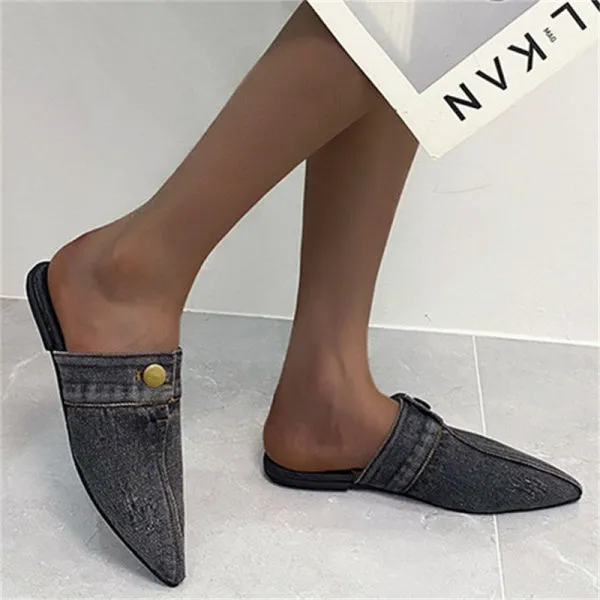 Purpdrank - Black Fashion Casual Patchwork Pointed Comfortable Shoes