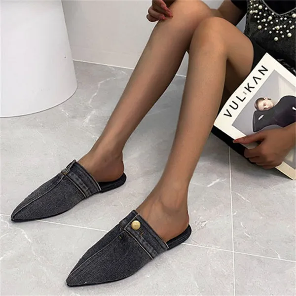 Purpdrank - Black Fashion Casual Patchwork Pointed Comfortable Shoes