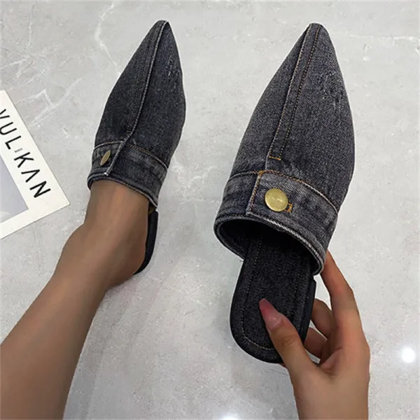 Purpdrank - Black Fashion Casual Patchwork Pointed Comfortable Shoes