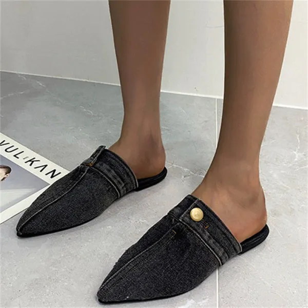 Purpdrank - Black Fashion Casual Patchwork Pointed Comfortable Shoes