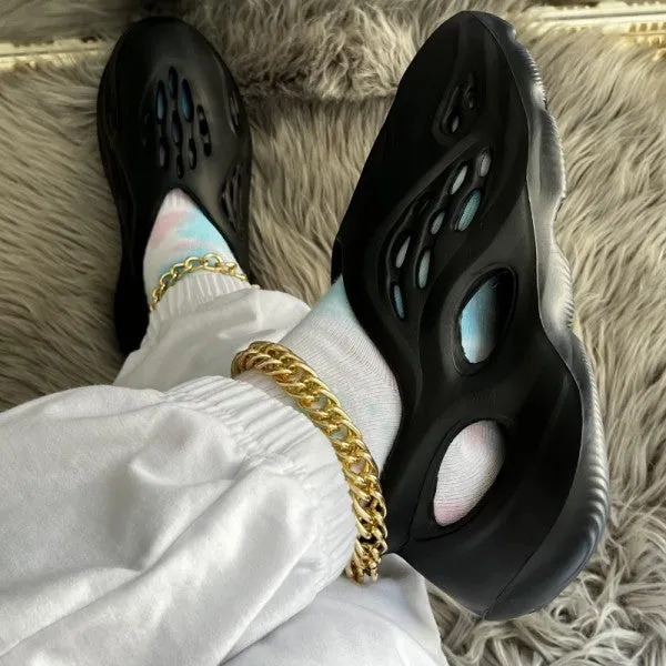 Purpdrank - White Casual Hollowed Out Round Comfortable Shoes