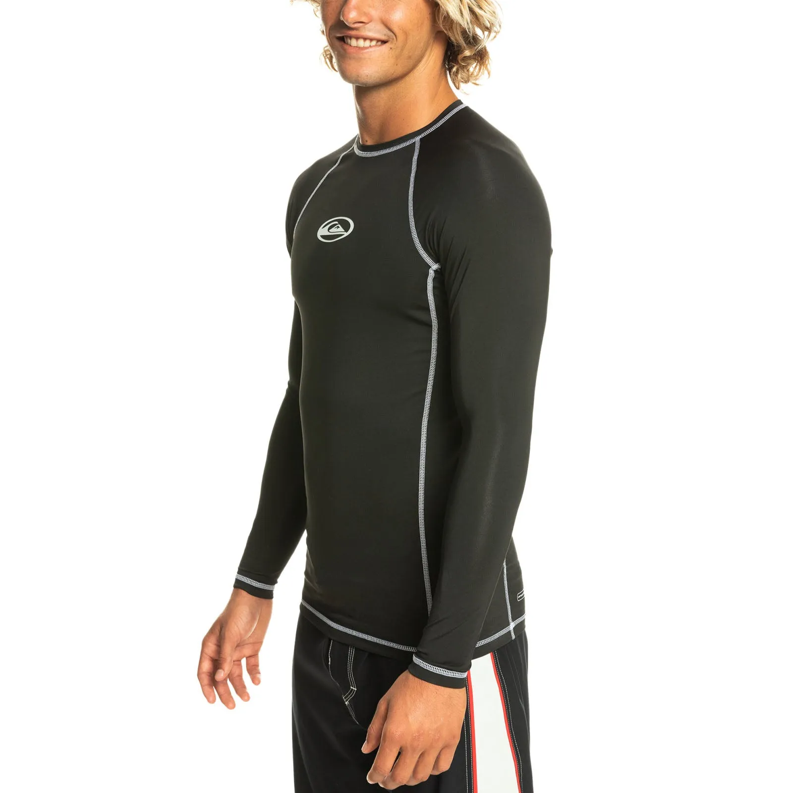 Quiksilver Mens Saturn Protect Long Sleeve UPF 50 Rash Vest - Black