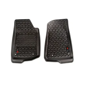 Rugged Ridge Front Floor Liners Black 18- Jeep Wrangler JL