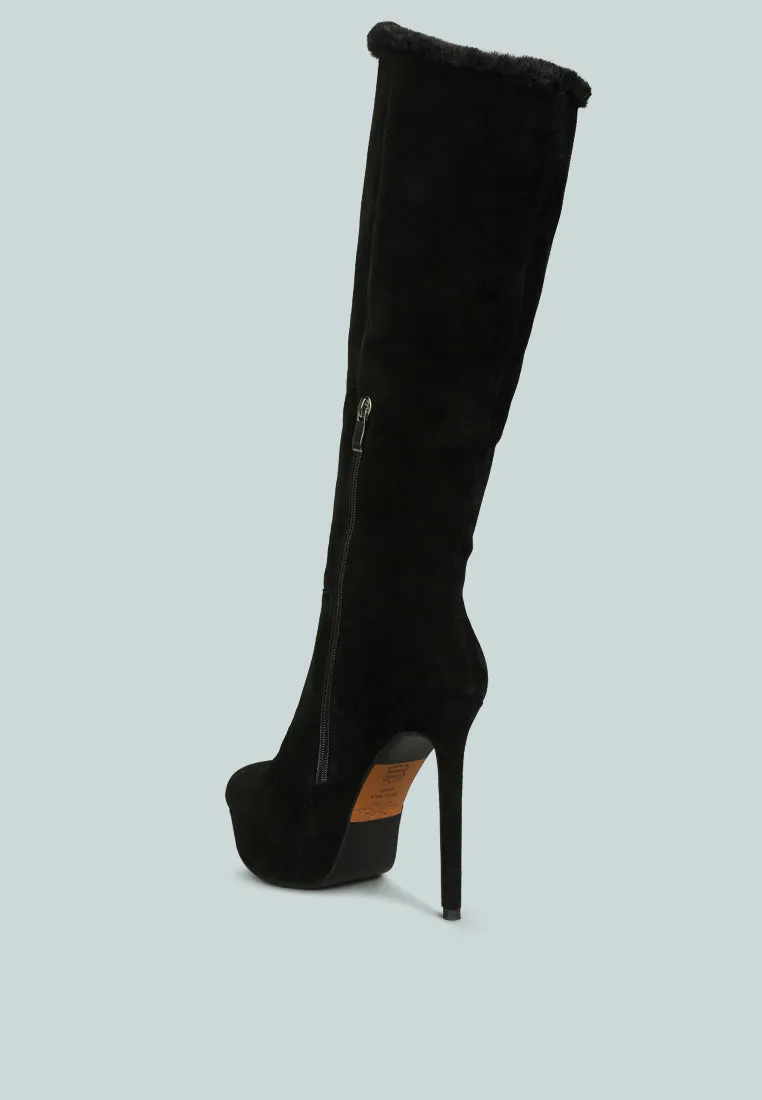 Saldana Convertible Suede Leather High Boots