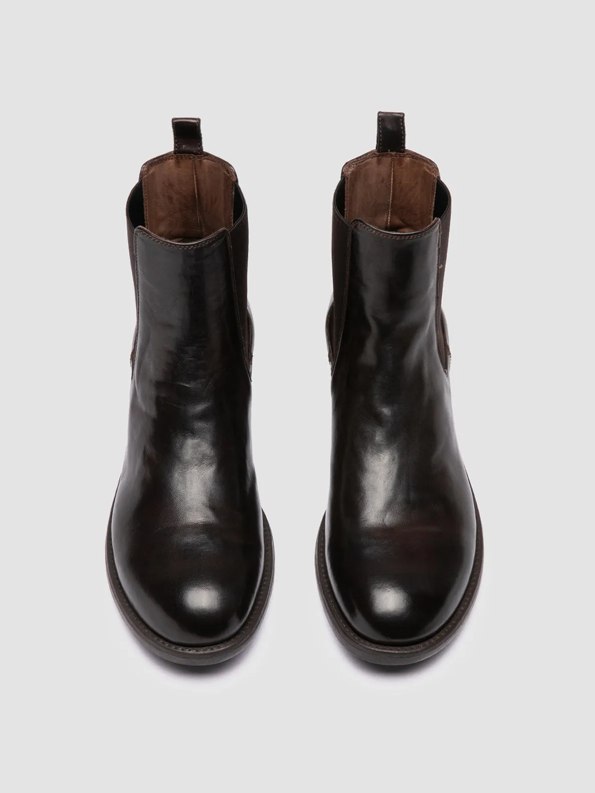 SERGEANT 006 - Brown Leather Chelsea Boots