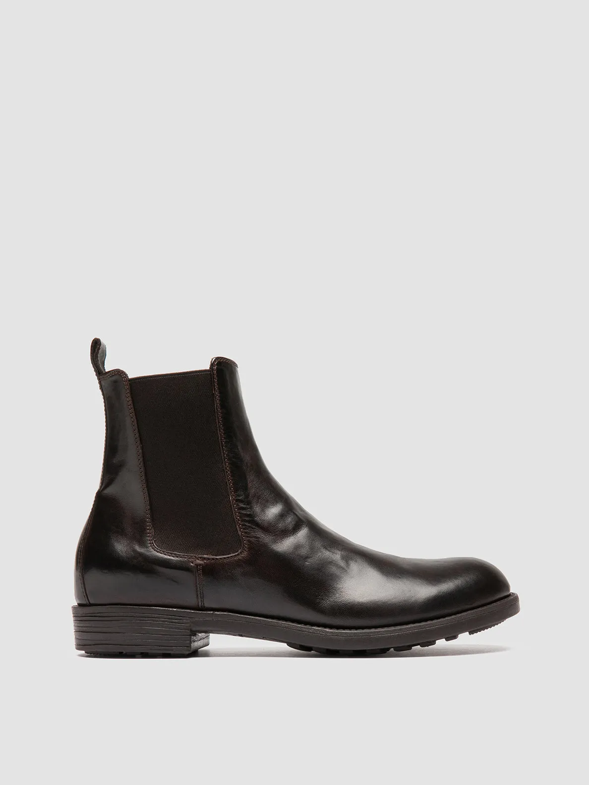 SERGEANT 006 - Brown Leather Chelsea Boots