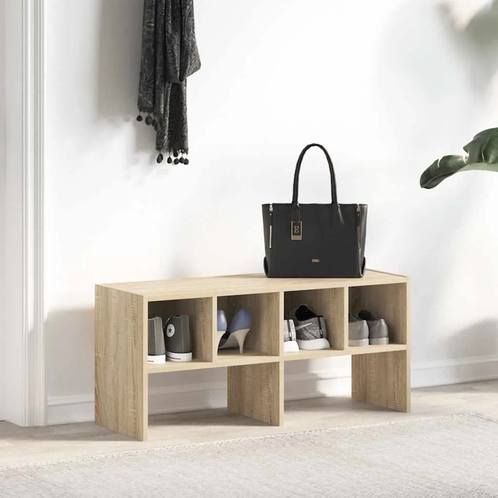 Shoe Rack Stackable Sonoma Oak 89.5x30x40 cm