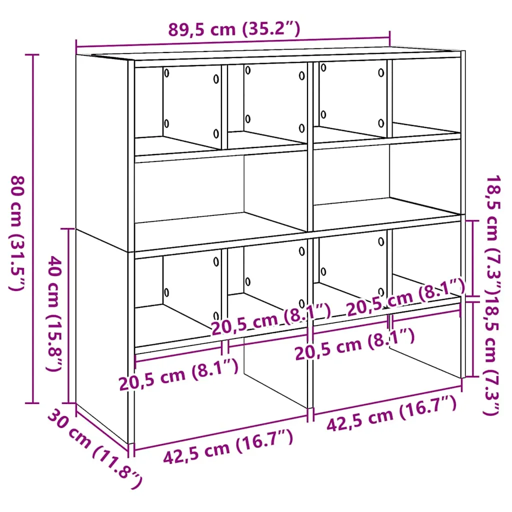 Shoe Racks 2 pcs Stackable Artisan Oak 89.5x30x40 cm