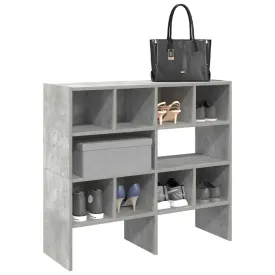 Shoe Racks 2 pcs Stackable Concrete Grey 89.5x30x40 cm