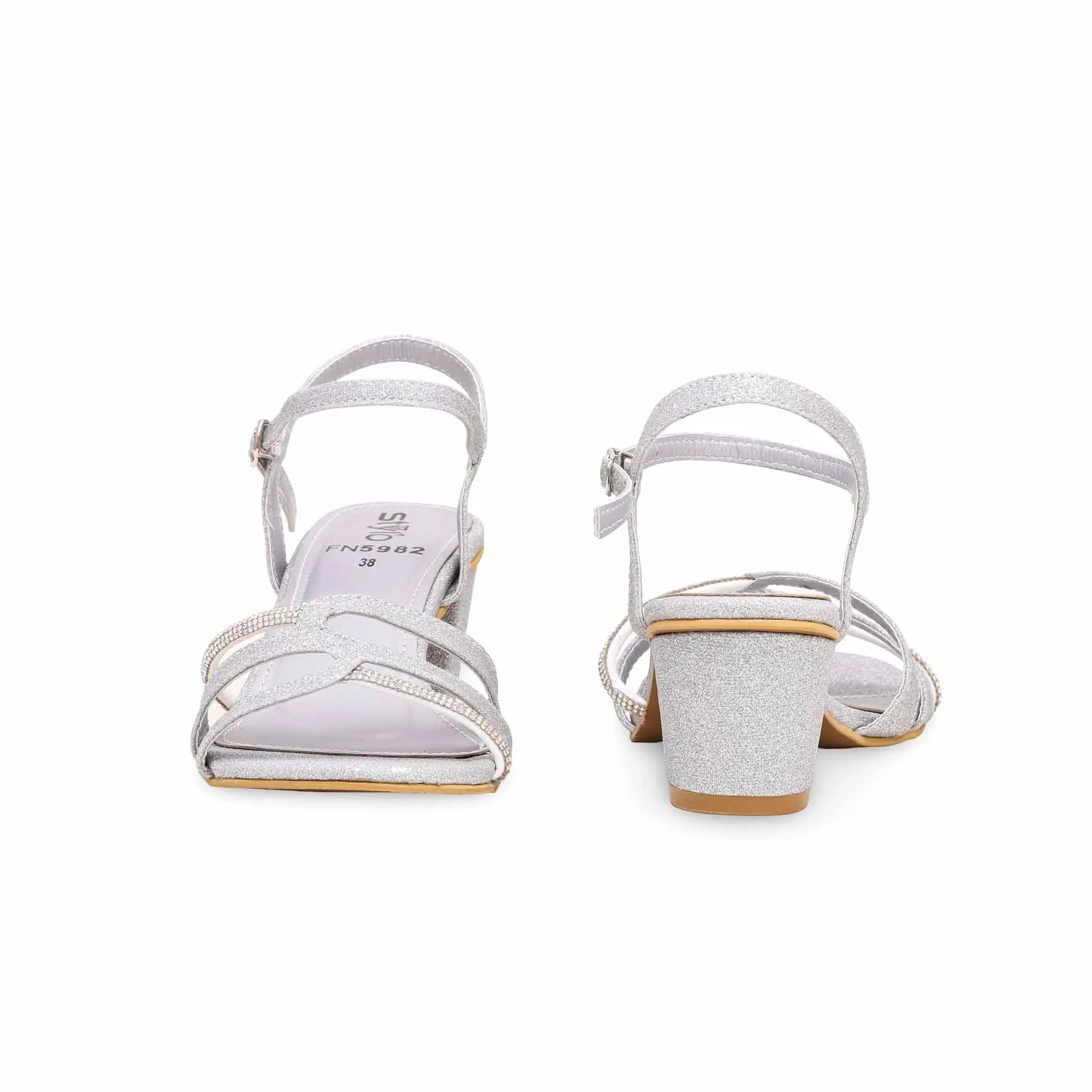 Silver Fancy Sandal FN5982